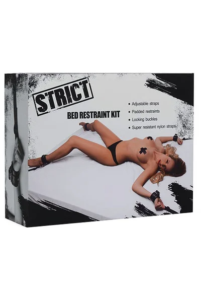 Strict Adjustable Bondage Fetish Bed Restraint Kit with Padded Cuffs — image 6 of 10