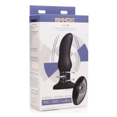 Model M Curved Rimming Plug With Remote Control