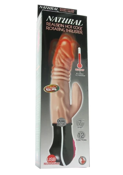 Natural Real Skin Hot Cock Rotating Thruster Vibe