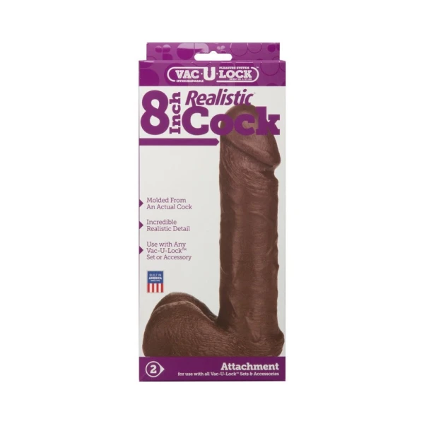 Vac-U-Lock 8 inches Realistic Dildo