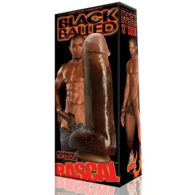 Black Balled 12 Inch Dildo