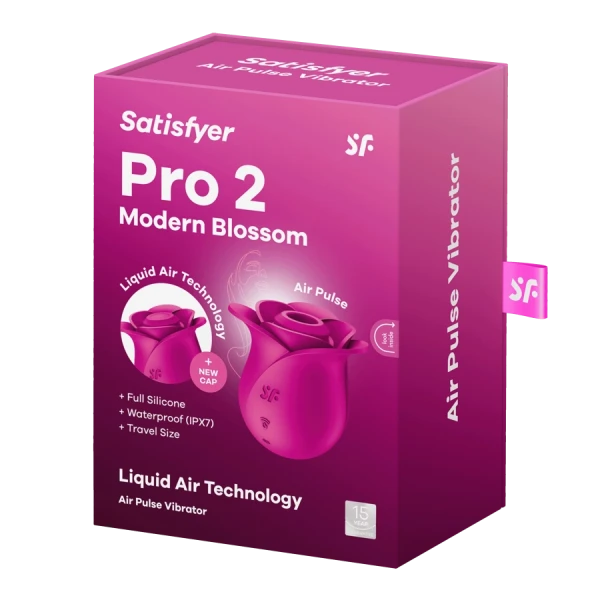 Satisfyer Pro 2 Modern Blossom Rechargeable Waterproof Silicone Clitoral Pressure Wave Stimulator