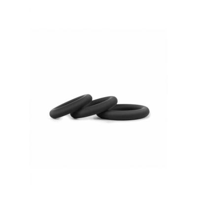 Hombre Snug Fit Silicone Thick C Rings 3 pack Charcoal Cock Ring Reviews