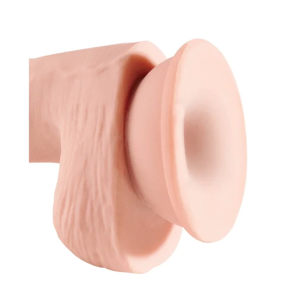 King Cock Plus 5" Triple Density Cock With Balls & Suction Cup Base - Vanilla