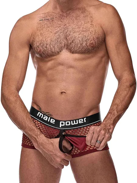 Cock Pit Net Mini Cock Ring Short - Medium -  Burgundy