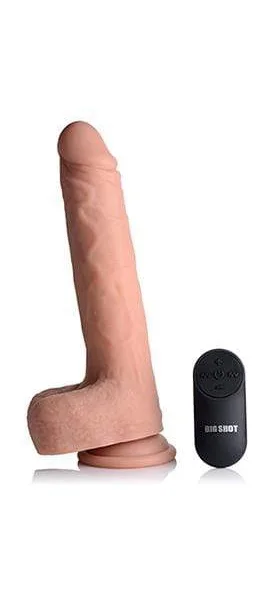 Big Shot 9 Inch Silicone Thrusting Dildo With - Balls and Remote