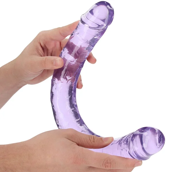 RealRock Crystal Clear Jelly 18 Inch Double Dildo