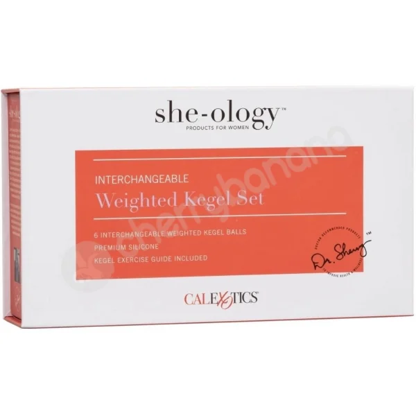 She-ology Interchangeable Weighted Kegel 8 Piece Set