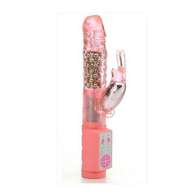 16 Function Rabbit Super Vibrator Pink One Size