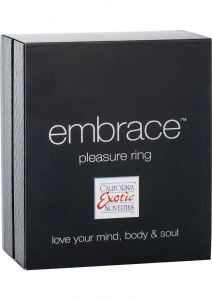 Embrace Pleasure Ring Silicone Vibrating Cockring Waterproof Pink — image 4 of 4