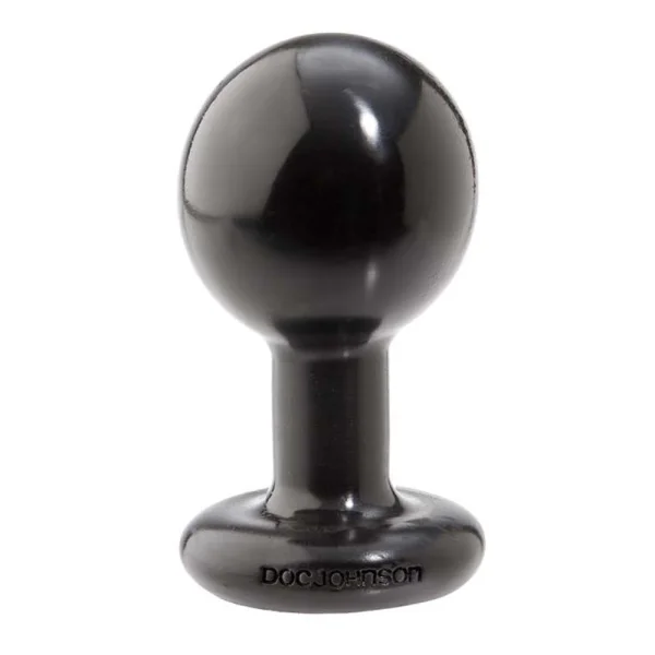 Round Butt Plug Medium Black