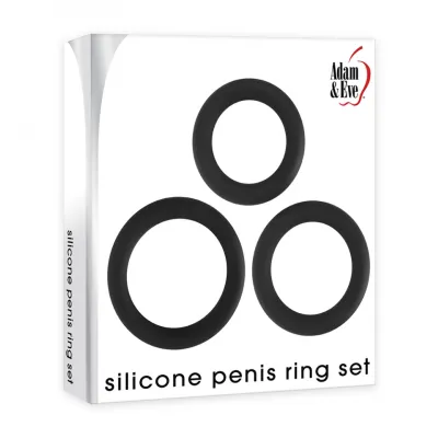 Silicone Penis Ring Set Black