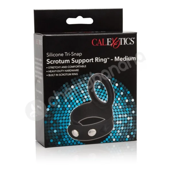 Silicone Tri-Snap Scrotum Support Ring - Medium