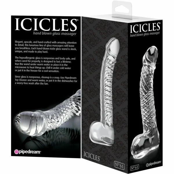 Icicles Glass Dildo No 61 - Clear