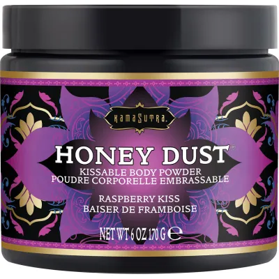 Kama Sutra Honey Dust Kissable Body Powder Raspberry Kiss 6 oz