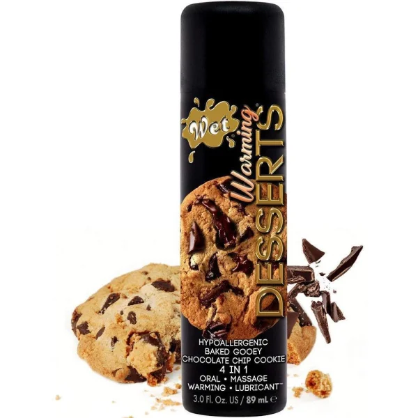 Wet Warming Desserts Baked Gooey Chocolate Chip Cookie Water-Based Lube | 3oz