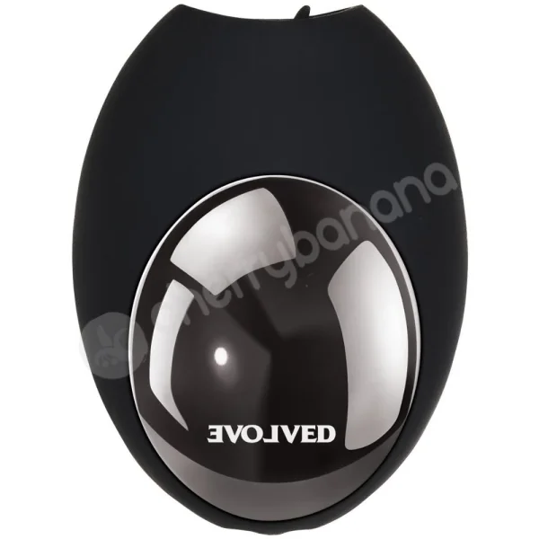 Evolved Lickity Slit Black Round Tongue-Flicking Clit Vibrator