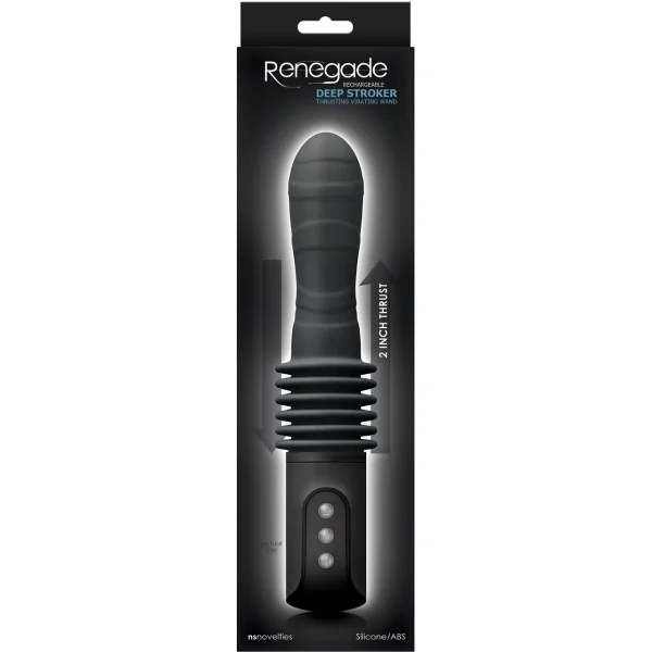 Renegade Deep Stroker Vibrating Silicone Multi-Function Thrusting Dildo