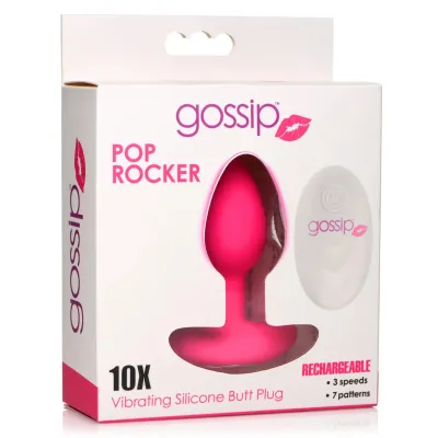 Gossip Pop Rocker 10x Vibrating Silicone Plug Magenta
