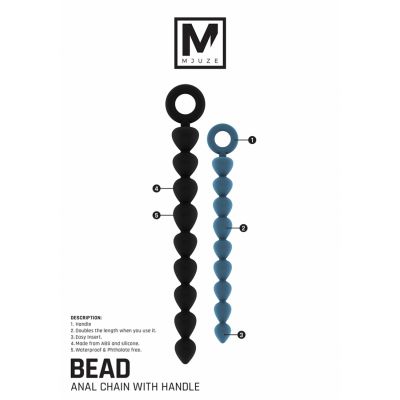 Bead Chain Anal Beads Black Vibrating Anal Beads