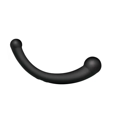 10x Vibra Crescent Silicone Dual Ended Dildo Black