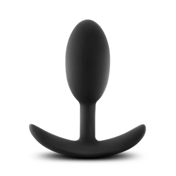 Anal Adventures Platinum - Silicone Vibra Slim Plug - Medium - Black