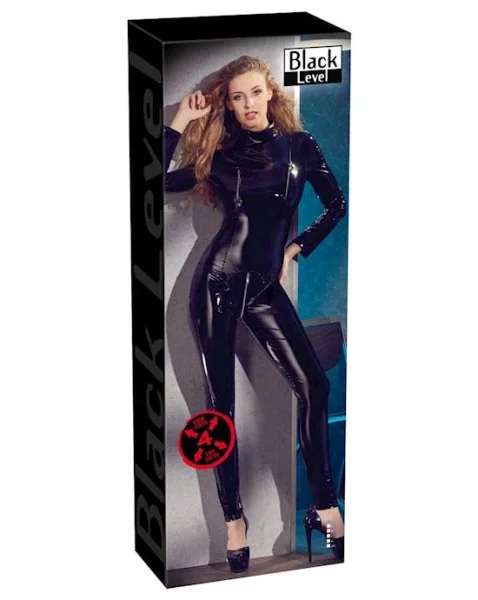 Lucia Vinyl Jumpsuit - Black - Small