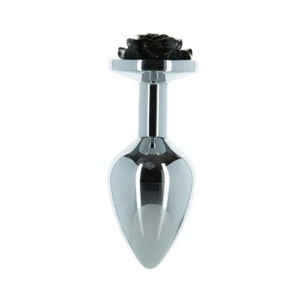 Lux Active Rose Metal Butt Plug 3.5 In. Black