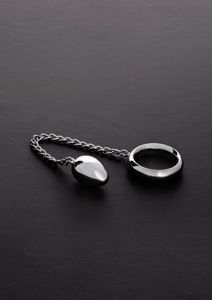 Donut C-Ring Anal Egg (40/30mm) with chain - Silicone Cock Ring