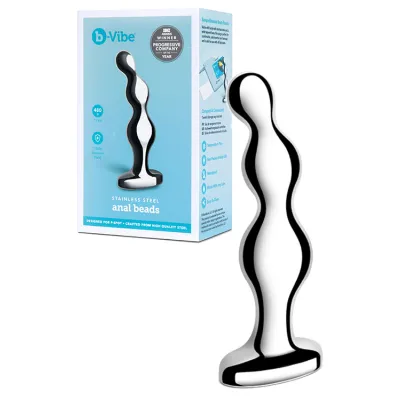 B Vibe 5 Stainless Steel Anal Beads