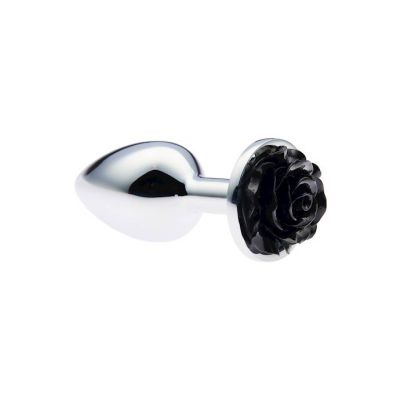 Kink Range Metal Rose Butt Plug 3 Inch Black Small