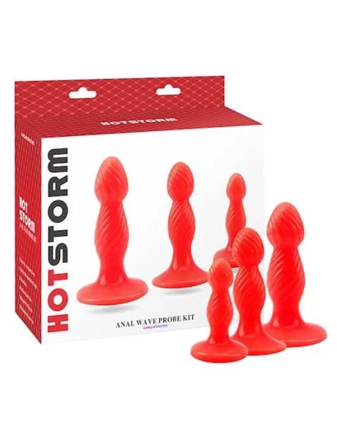 Anal Wave Probe Kit - Red - 5.5 Inch