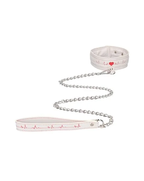Collar With Leash - Nurse Theme