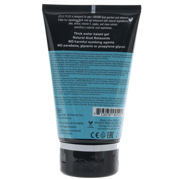 Wicked Jelle Plus Anal Personal Lubricant With Relaxants 4 fl oz