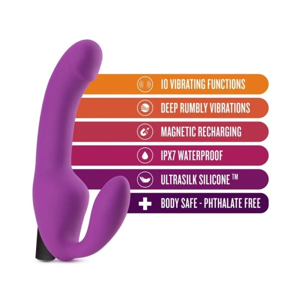 Temptasia - Cyrus - Strapless Silicone Dildo - Purple