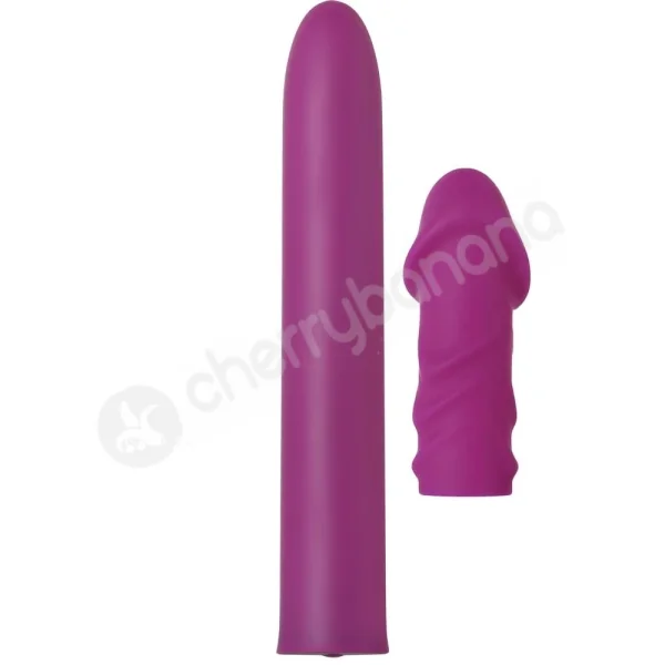 Adam & Eve Eve's Satin Slim Rechargeable Vibe With Bonus Silicone Sleeve