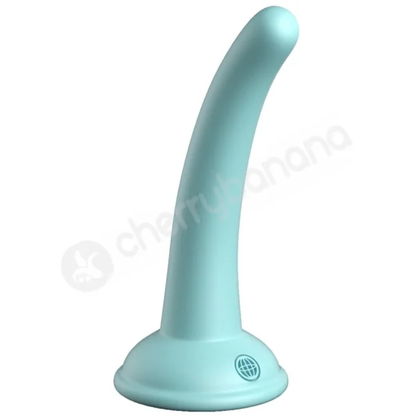 Dillio Platinum Curious Five 5" Teal Silicone Dildo With Suction Cup Body Dock Compatible Base