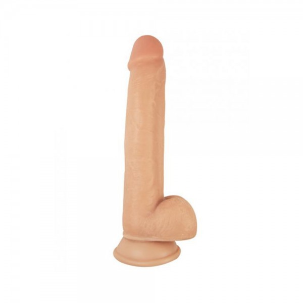 Realcocks Sliders 9in Moveable Skin Bendable Harness Compatible Suction Cup Base Flesh