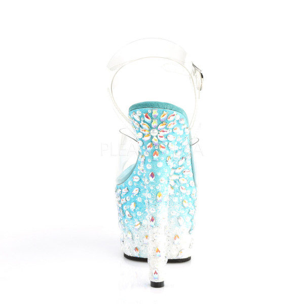 7 inches Heel, 2 3/4 inches PF Ankle Strap Sandal w/ Fish Design — image 4 of 4