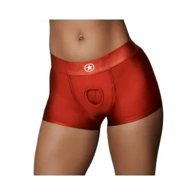 Strap on Dildos Harnesses Ouch Vibrating Strap on Boxer Red M l