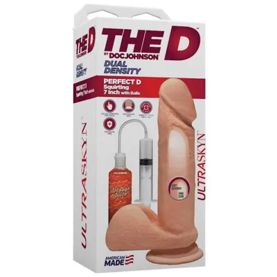 The D Perfect D Squirting 7 Inch With Balls Ultraskyn Vanilla
