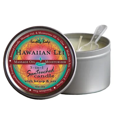 Earthly Body Massage Candle Hawaiian Lei 6 oz