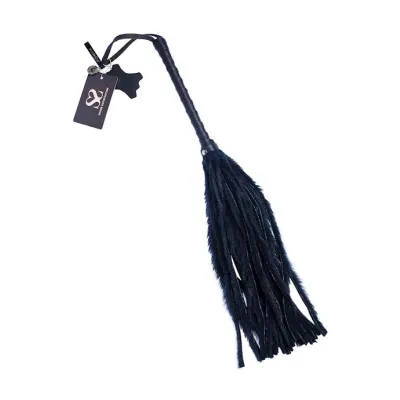 Bound X Faux Fur Flogger With Lambskin Handle