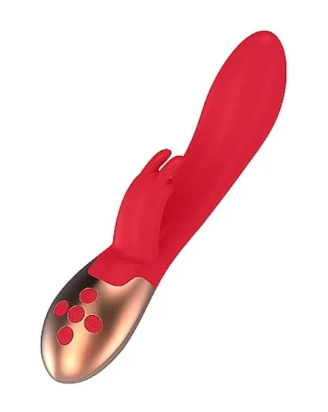 Heating Rabbit Vibrator - Opulent  - Red - 8 Inch