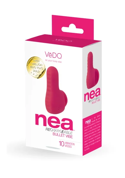 NEA Rechargeable Silicone Waterproof Vibrating Finger Bullet  by VeDO - Deep Purple