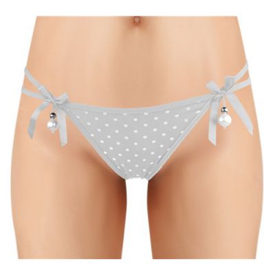 Polka Dot Thong w Bow Diamond