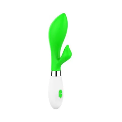 Luna Neon Achelois Ultra soft Silicone Dual Stimulator Green