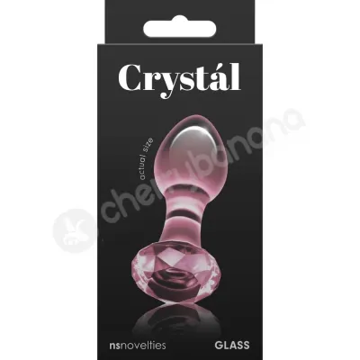 Crystal Gem Pink Glass 2 8 Butt Plug