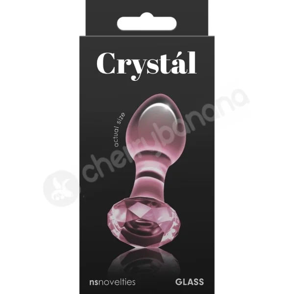 Crystal Gem Pink Glass 2.8" Butt Plug