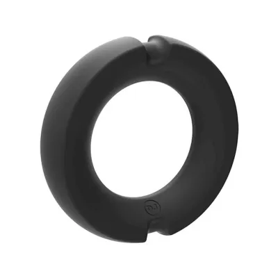 Kink Silicone Covered Metal Cock Ring 45mm Black